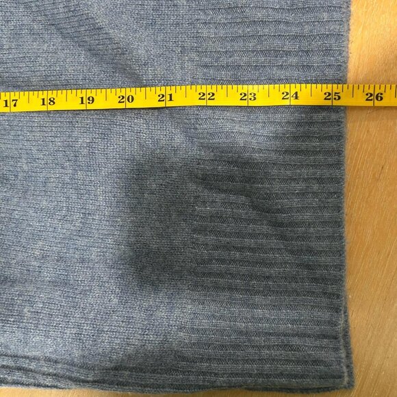 Haven Well Within Cashmere Sweater Womens XL Blue Half Zip Funnel Collar Ribbed - Picture 10 of 10
